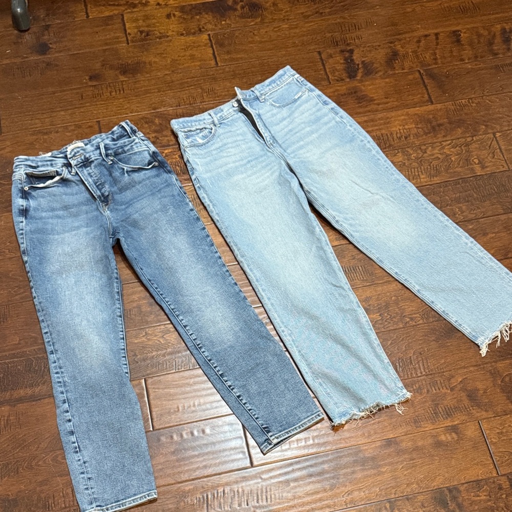 Blue Women's Jeans Good American & made and loved LOFT size 8/29 bundle of two